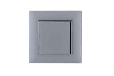 Розетка 1-м с крышкой Karea RIZZ STAR с заземл. сер. Makel 88065029