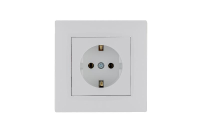 Розетка 1-м Karea RIZZ с заземл. бел. Makel 88001028