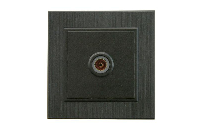 Розетка TV проходная Karea LINE STAR чер. Makel 86054007
