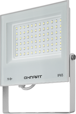 Прожектор светодиодный 90 138 OFL-70-6K-WH-IP65-LED 70Вт 6000К IP65 5600лм бел. ОНЛАЙТ 90138