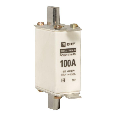 Вставка плавкая ППН-33 100/100А 50кА габарит 00С PROxima EKF fus-33/100